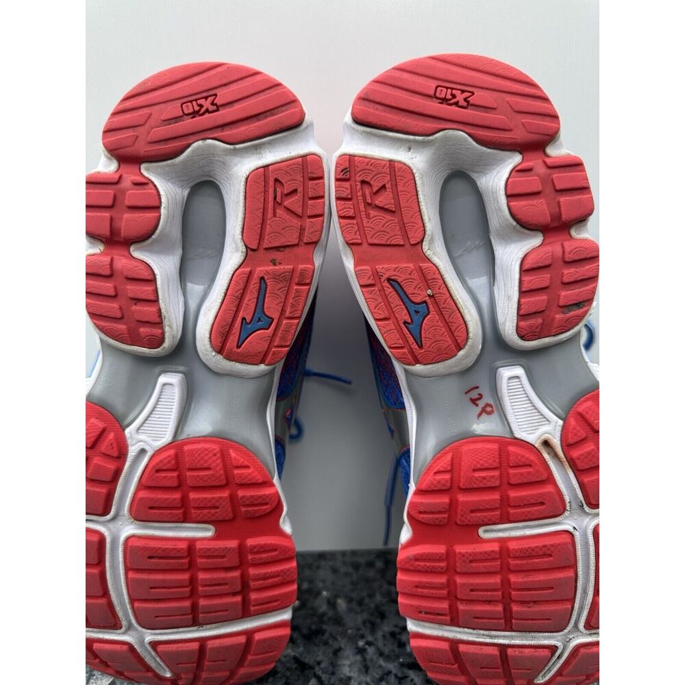 Mizuno Wave Rider 19 Blue Red Running Shoes Women’s Size 10 - Picture 7 of 9